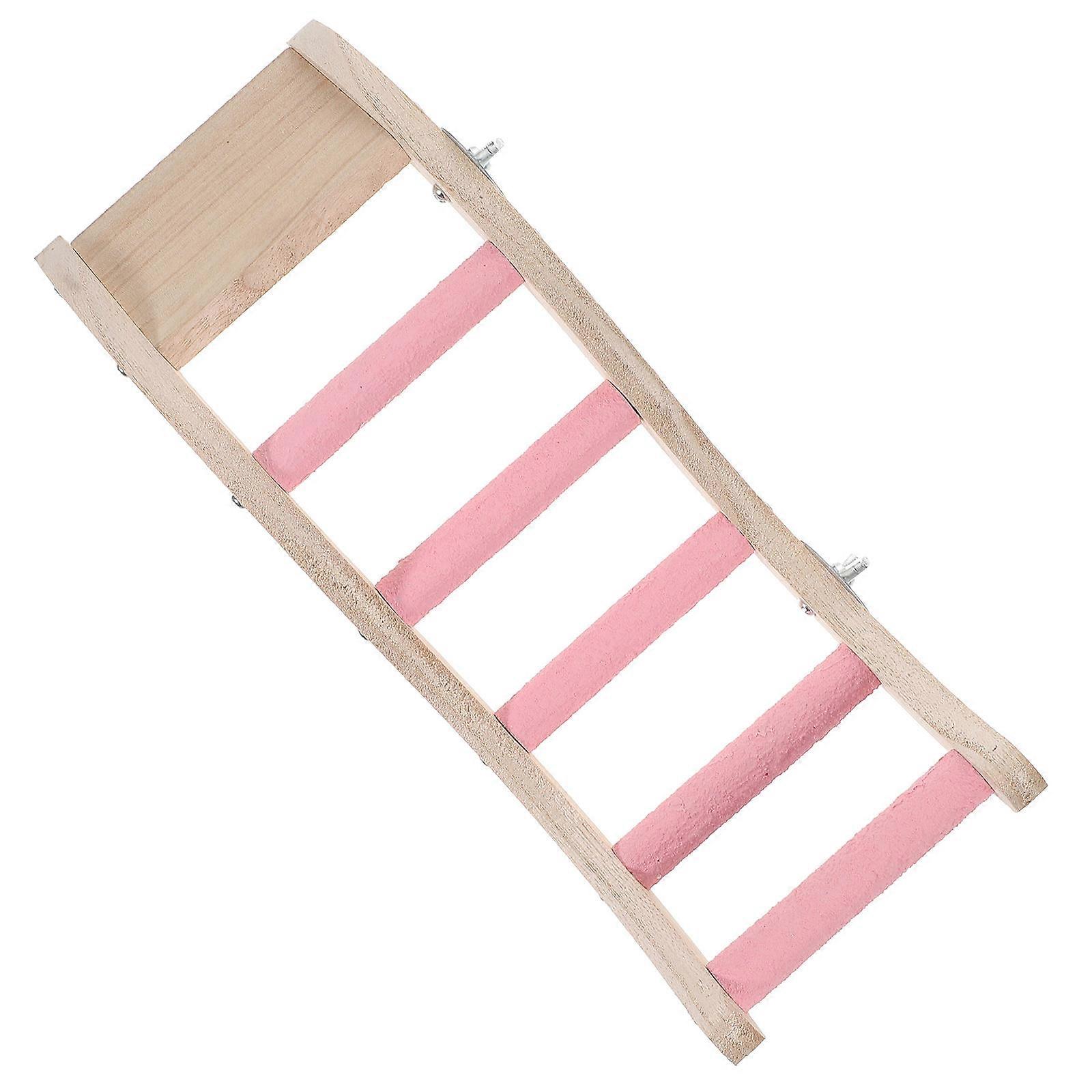Parrot Climbing Ladder Toy for Bird Cage with Pink Color