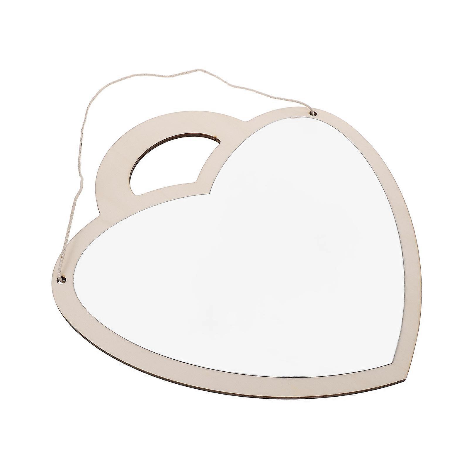 Heart Shaped Wall Mounted Makeup Mirror Acrylic for Hanging 4Pcs