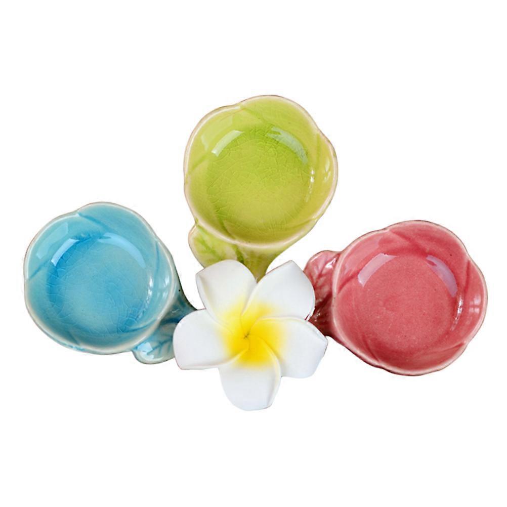 Dipping Plates Porcelain Combo for Home Featuring 9Pcs Ceramic Chopstick Rack