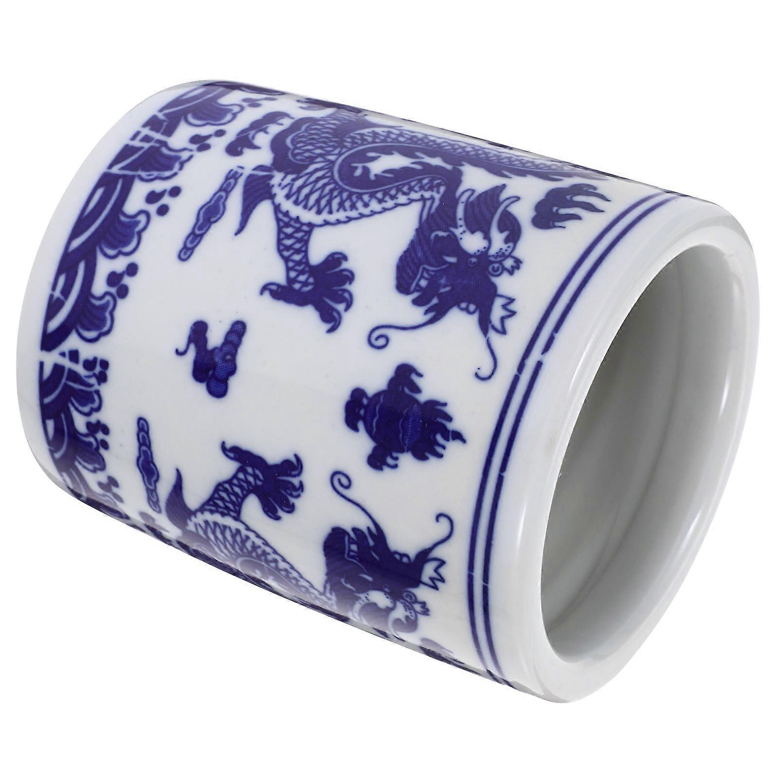 Porcelain Pencil Holder Desk Accessories For Organization Enthusiasts Featuring Classy Touch And Natural Texture Ideal For Home Office And School 1Pcs