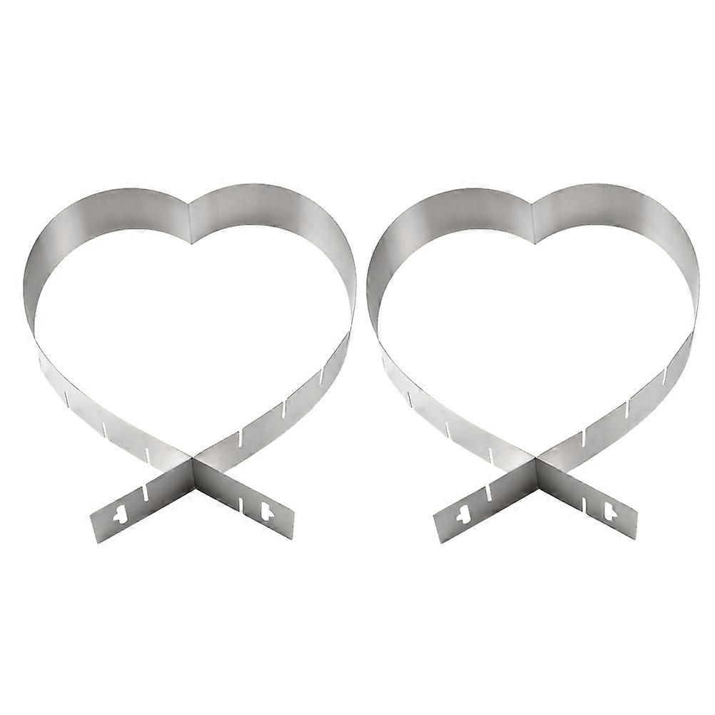 Heart Shaped Cake Making Tool for Baking Adjustable Cake Mold 4Pcs