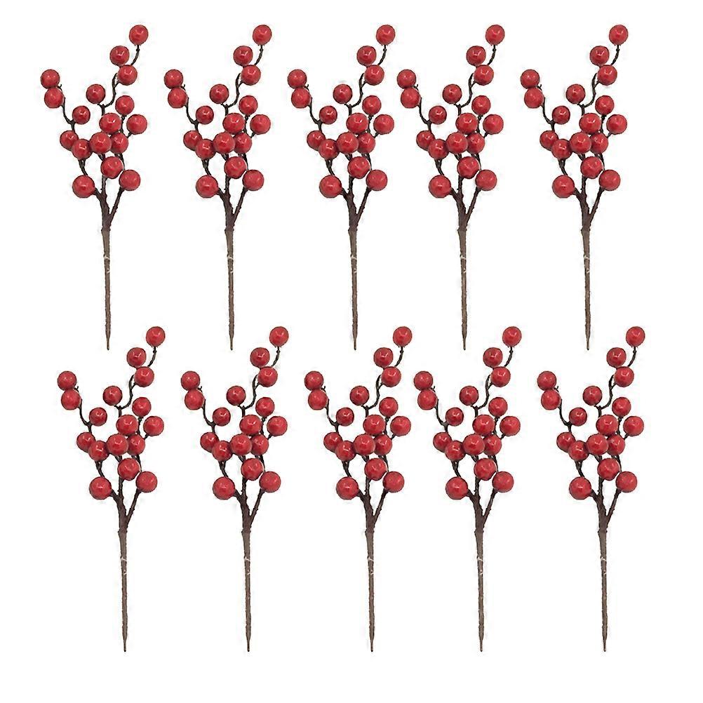 Simulation Cherry Branch Artificial Cherry Ornaments for Home Decoration 30Pcs