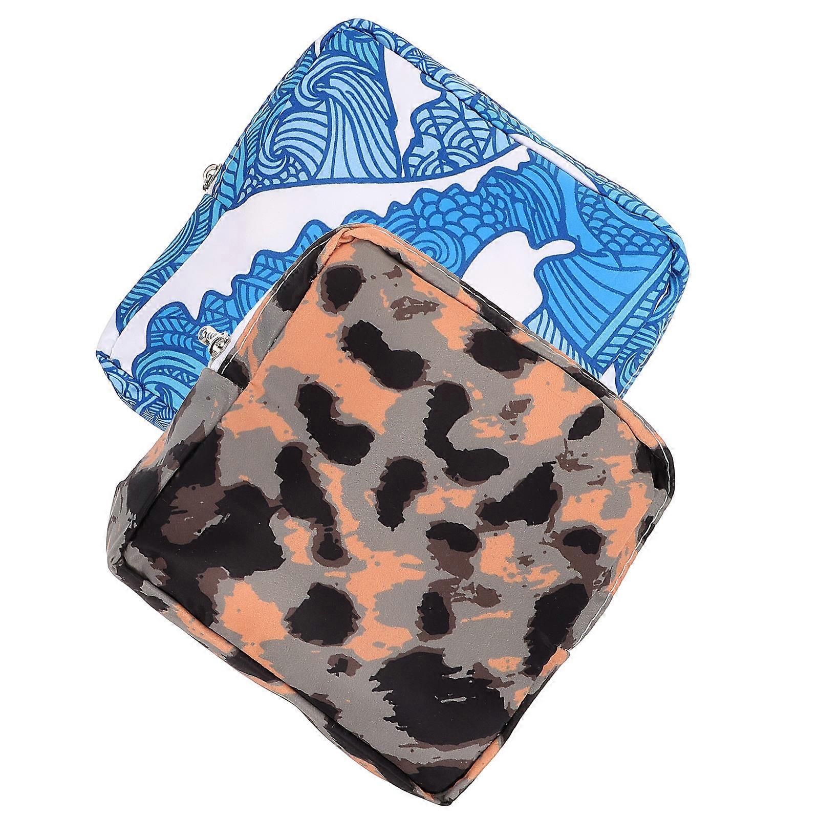 Menstrual Pad Storage Bag Small Storage Bag with Zipper for 4Pcs Sanitary Napkin
