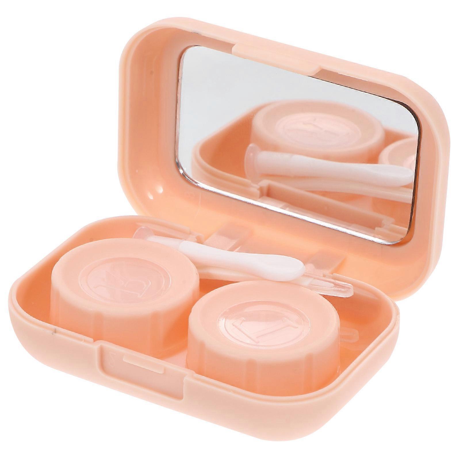 Portable Contacts Case Cute Lens Case for Storage 2Sets with Mirror