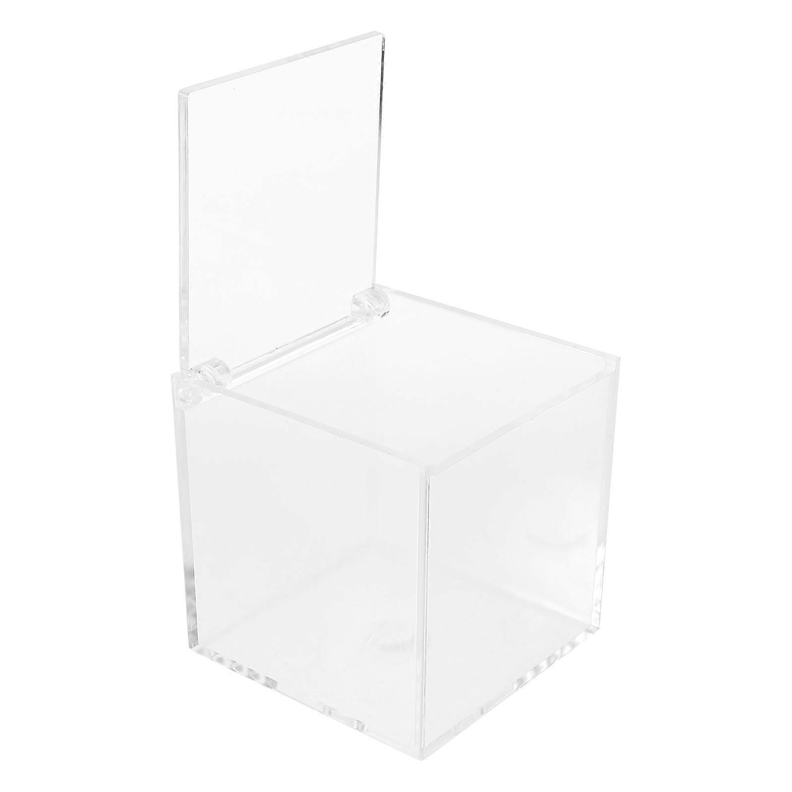 Display Case for Collectibles Clear Box Storage Dust-Proof Home Decoration 8X8X8CM Acrylic Hobbyists 1Set