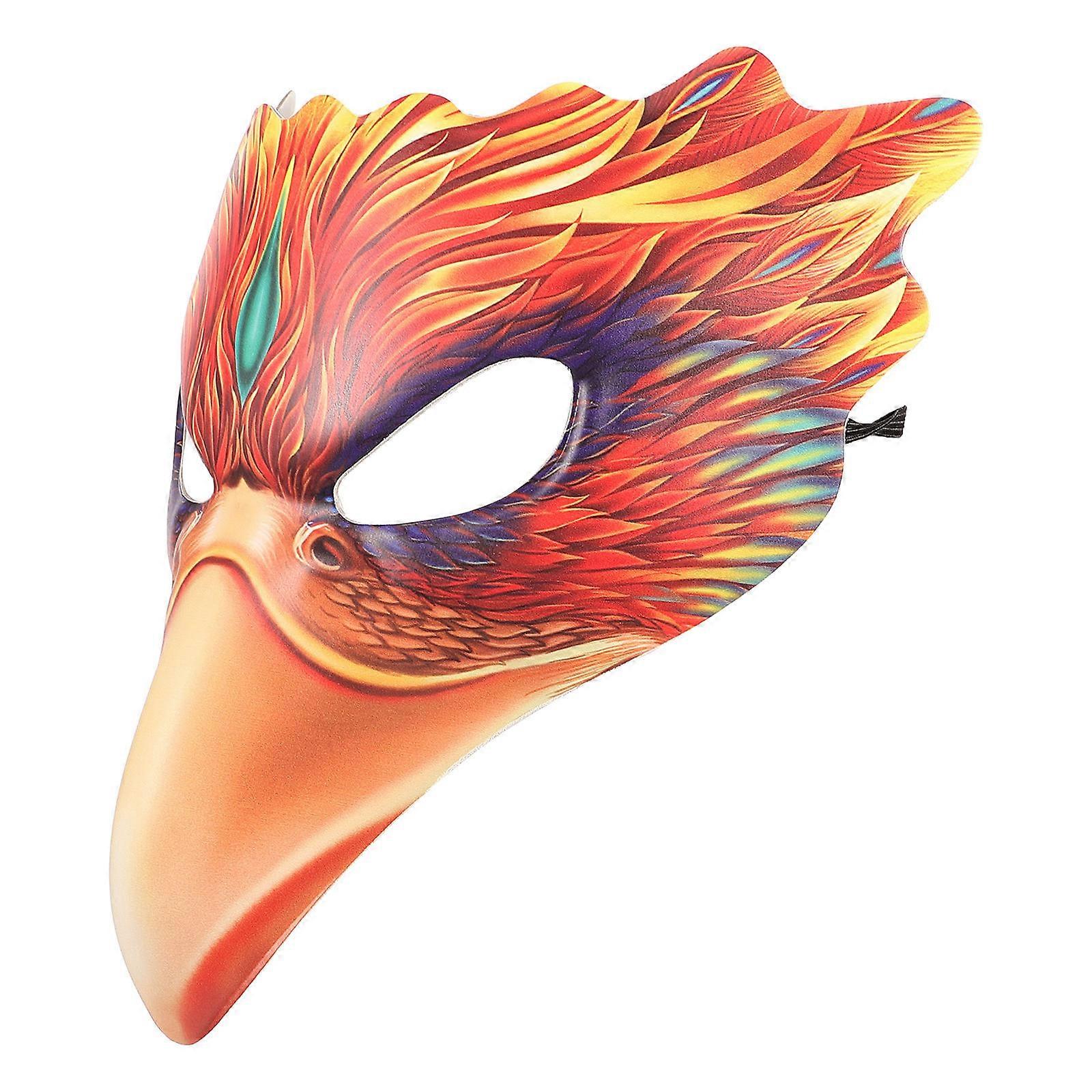 Half-Face Masquerade Bird Masks For Costume Events And Halloween Gatherings With Unique Design Made From PU And EVA 3Pcs
