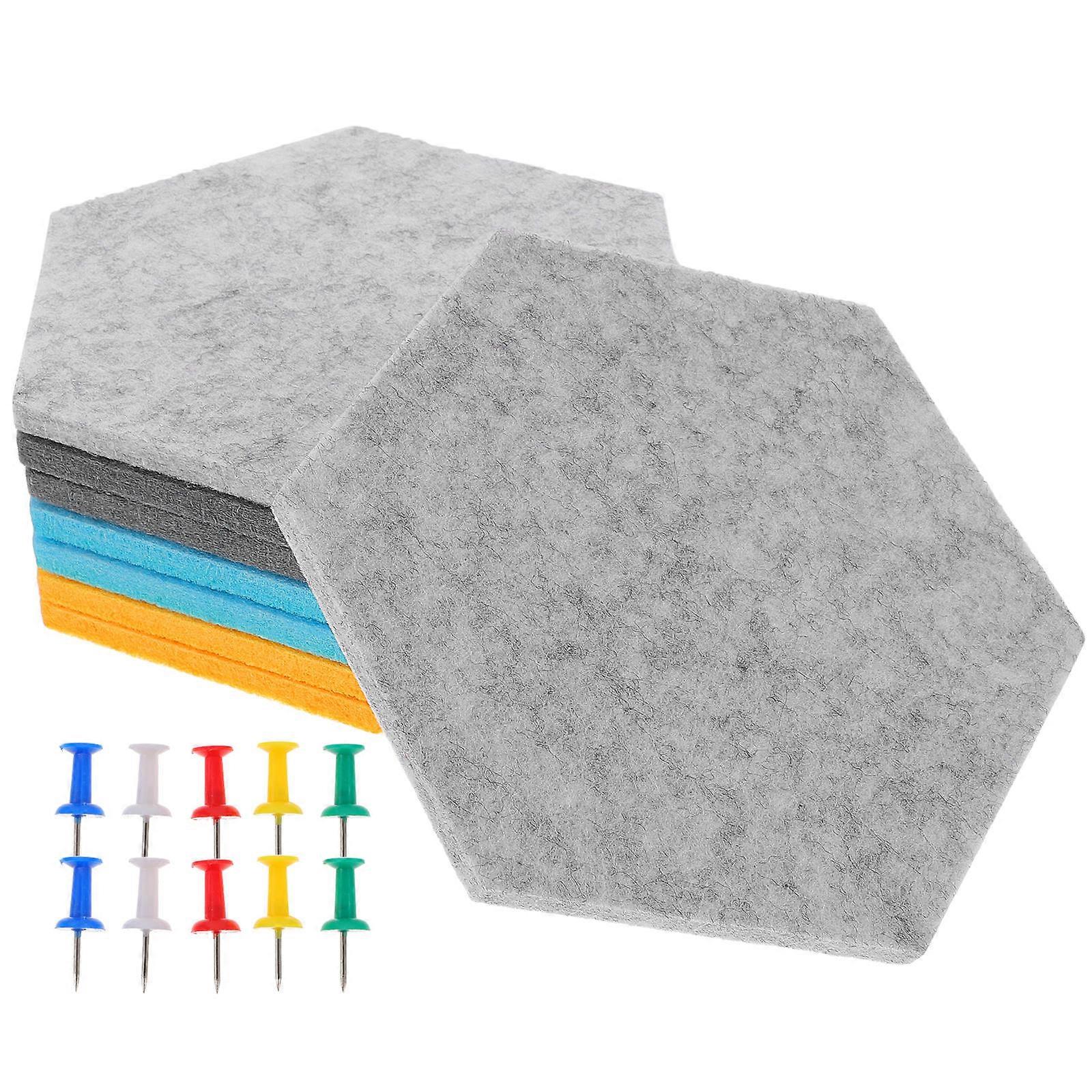 Multi-Use Hexagon Felt Board Wall Pin Board for Home 16Pcs Pack
