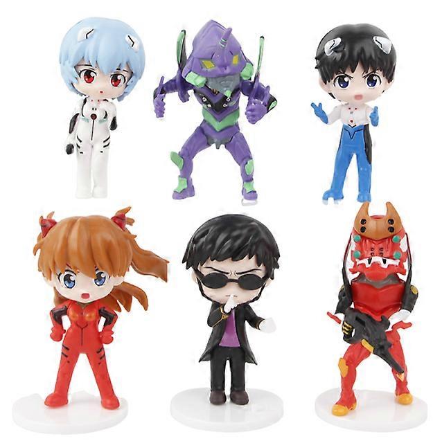 6pc Neon Genesis EVANGELION Anime Figure 10-11cm