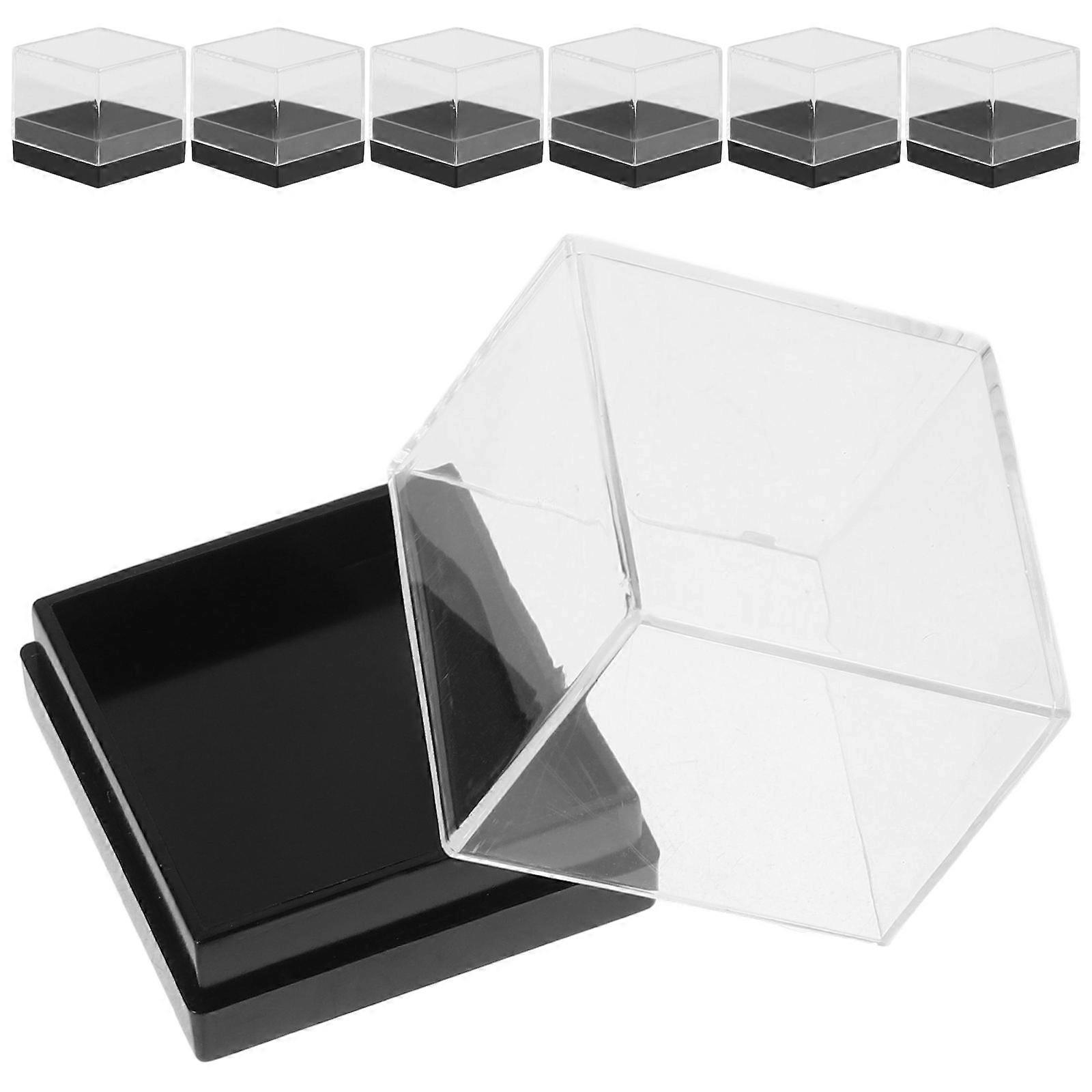 Mini Clear Acrylic Box For Gemstones Collection And Display 36 Pcs Assorted Color Square Storage Solution For Organizing Multiple Specimens
