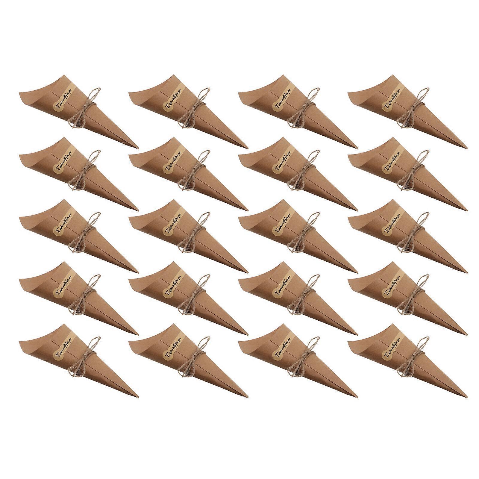 Emballages de gâteaux en papier marron clair, 15 x 15 x 0,1 cm, pour bonbons, bonbons, 50 pièces