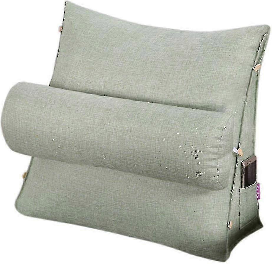 Reading And Tv Pillow Back Wedge Cushion Pillow With Adjustable  And Pockets,triangle Back Pillow