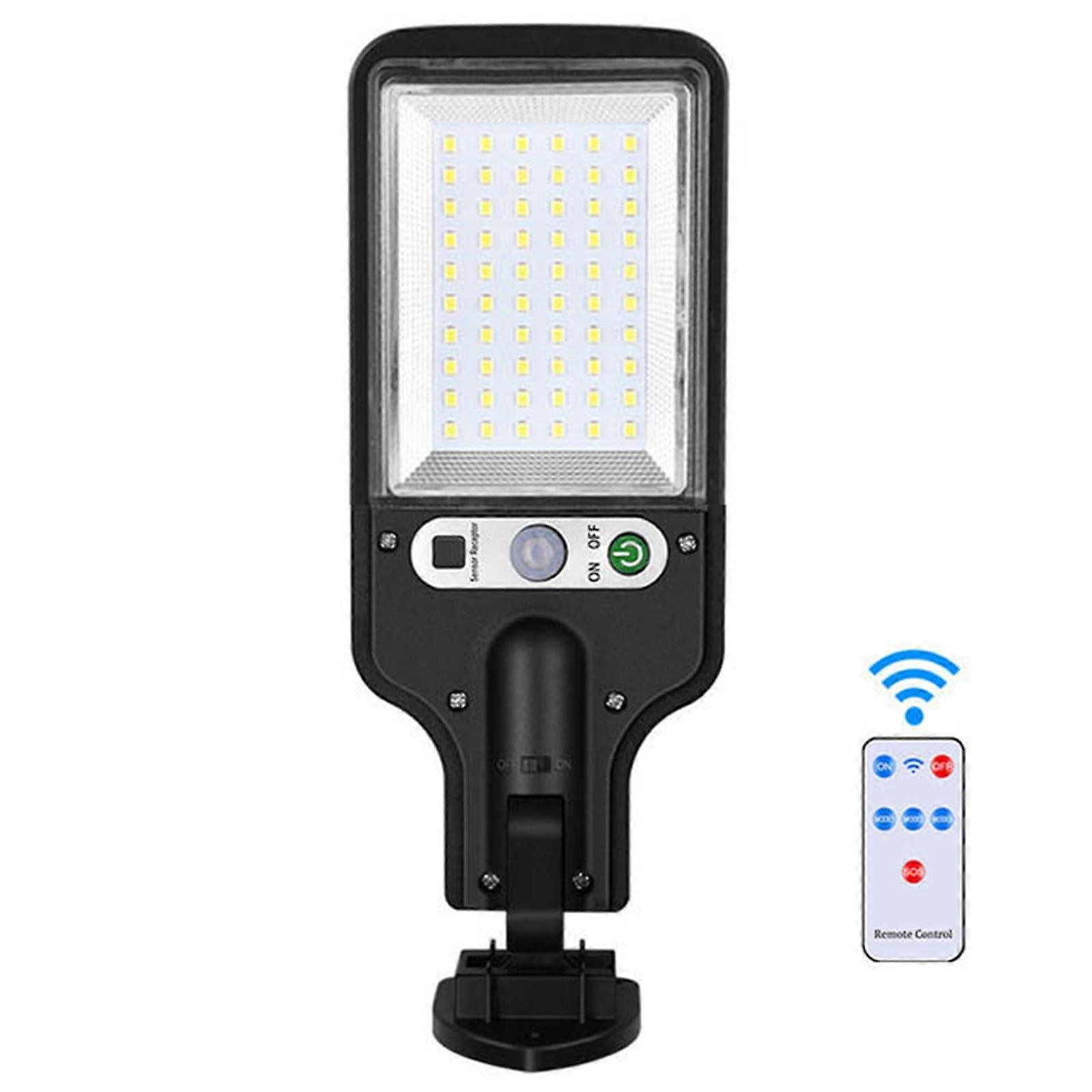 Yonrjhukm Solar Street Light, IP65 Outdoor Solar Powered Street Lights Dusk To Dawning with Motion Sensor LED Floods Light for Parking Lot, Drive Way