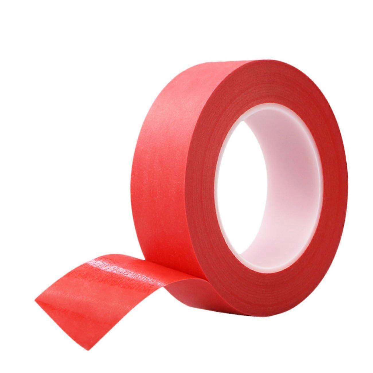 Temperature Resistant Red Masking Tape Wide Self Adhesive Painters Tape For Painting And Decor Tearable No Residue