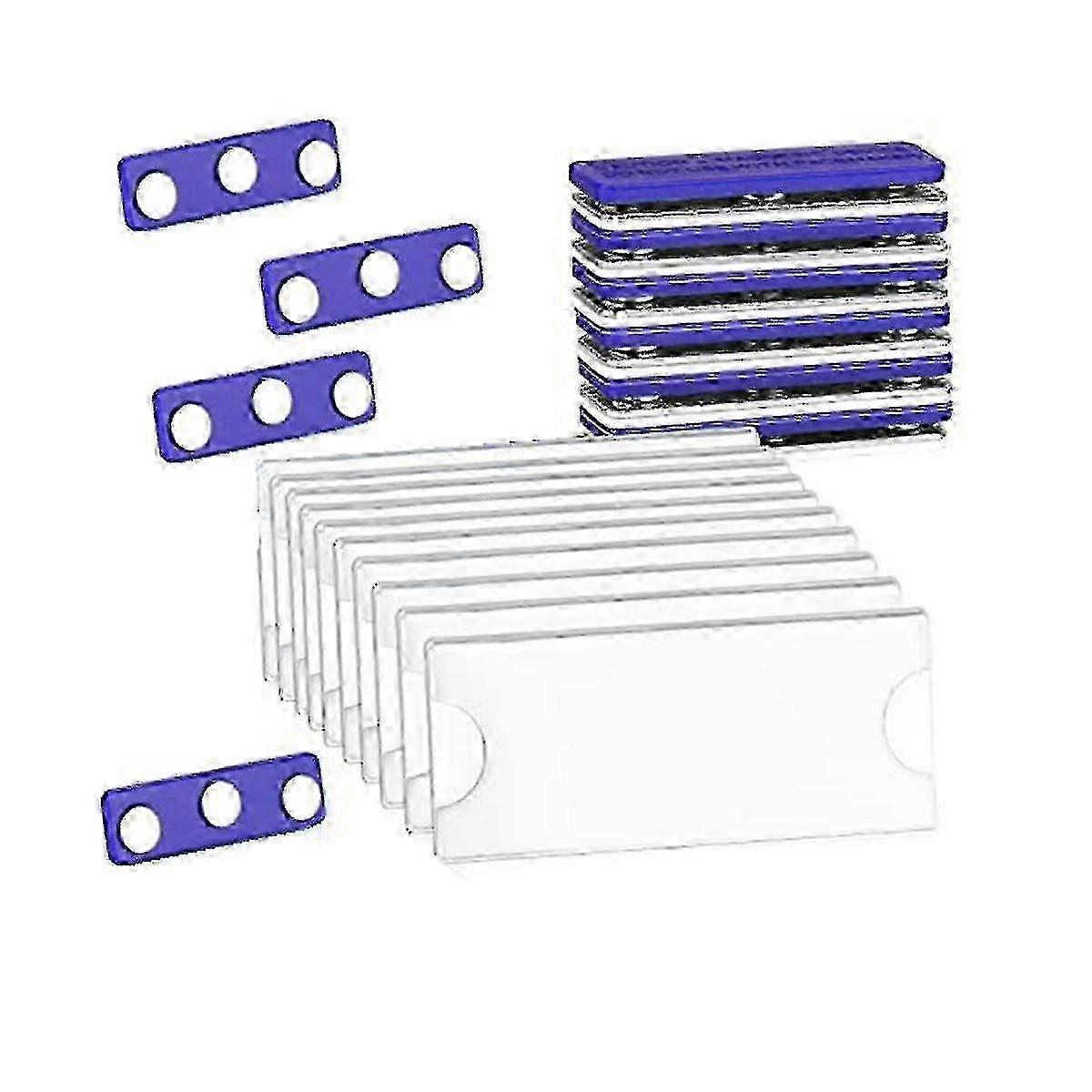 Magnetic Name Tags Kit, Magnetic Badge Holders With 3 Strong Magnets, Business Name Tag/id Badge 10