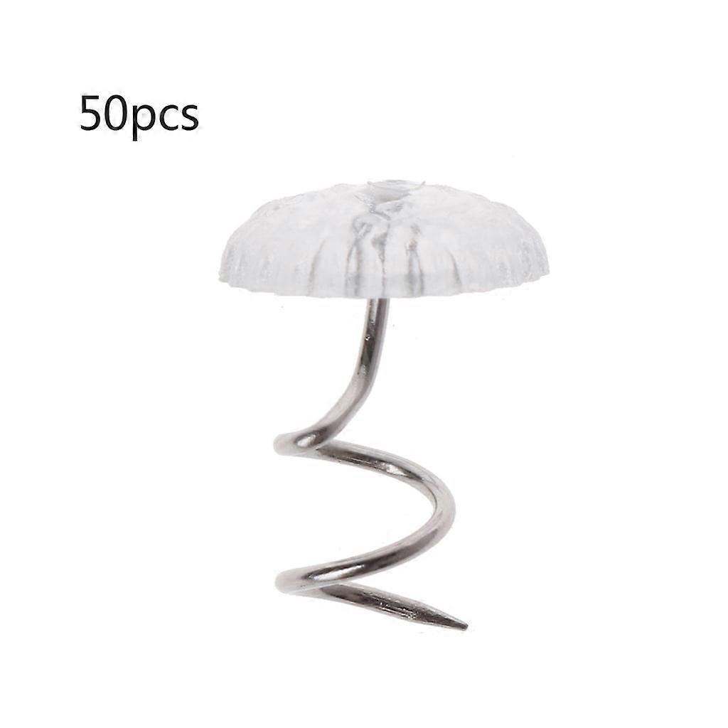 50PCS Clear Heads Twist Pins Fixed Fastener for Upholstery Blankets Sofa sets