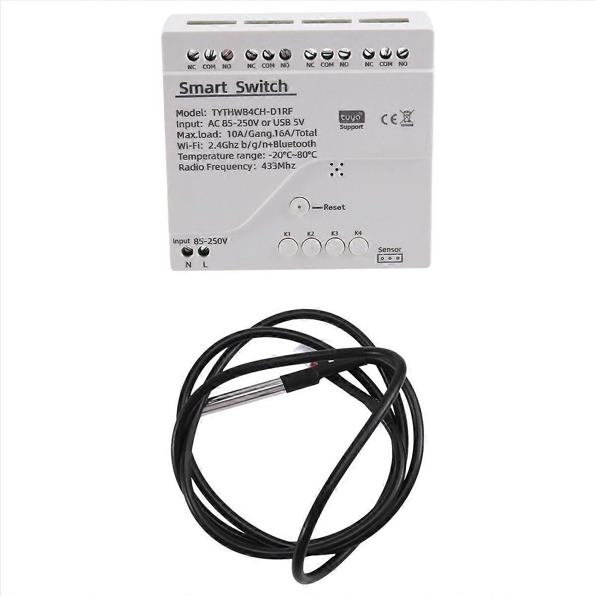 Tuya WiFi Smart Switch Temperature Sensor Monitor Switch