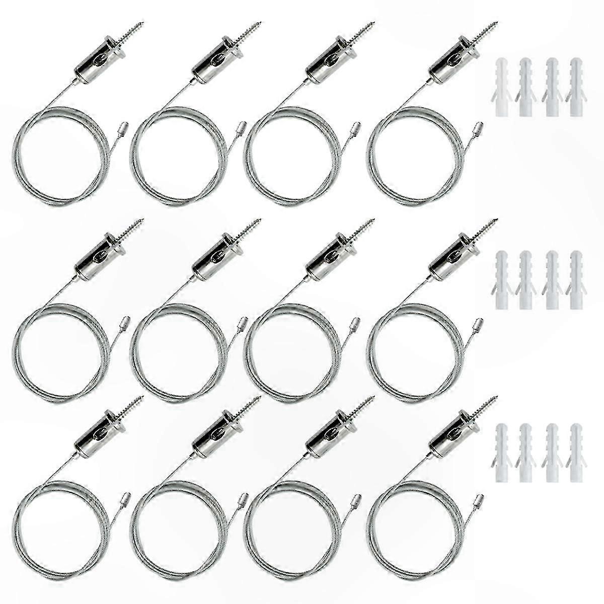 12-Piece Hexagonal Ceiling Suspension Kit with Steel Chains, 1 Meter Length