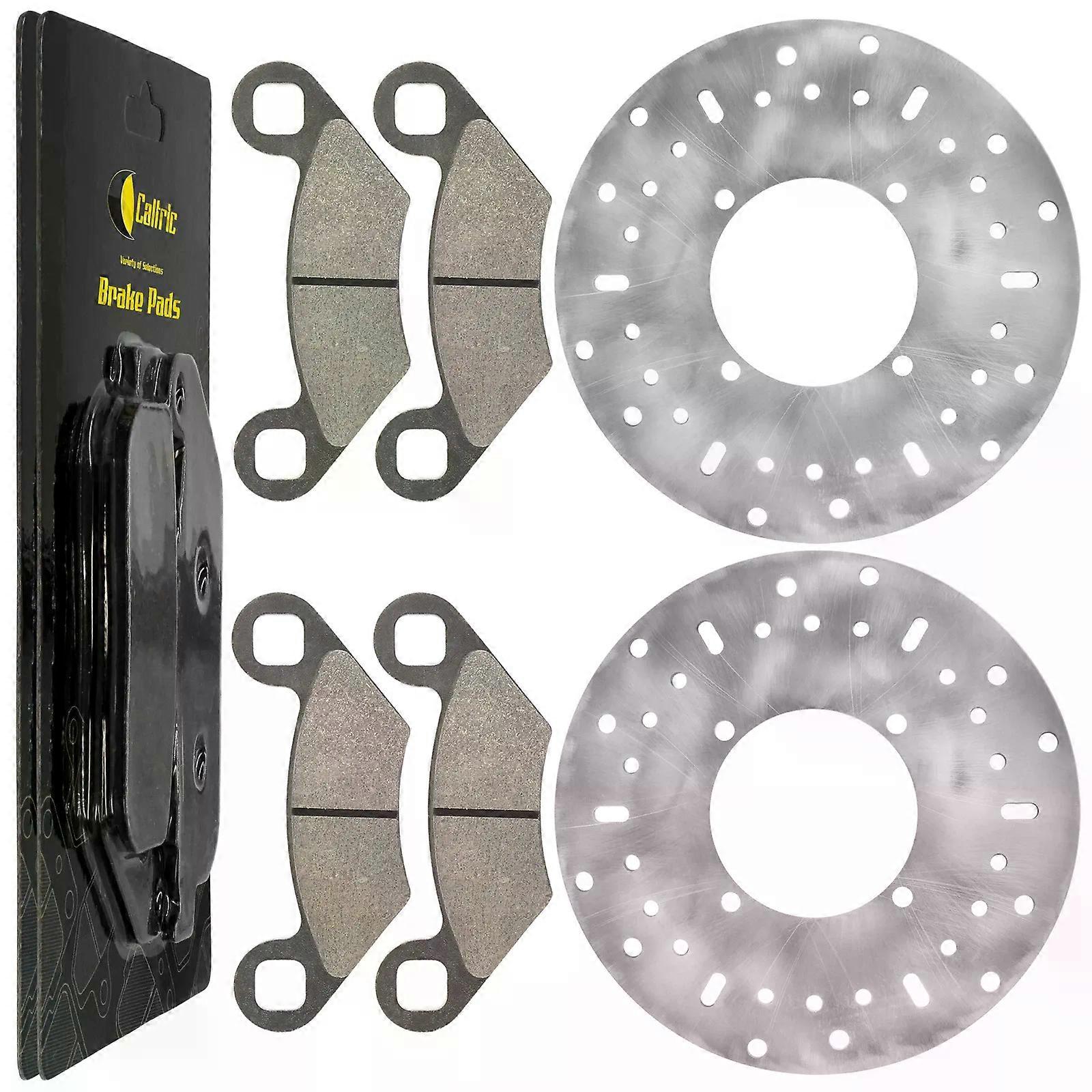 2 Front Brake Disc Rotor And Pads for Polaris Magnum 325 4X4 Hds 2001-2002 NO.32427