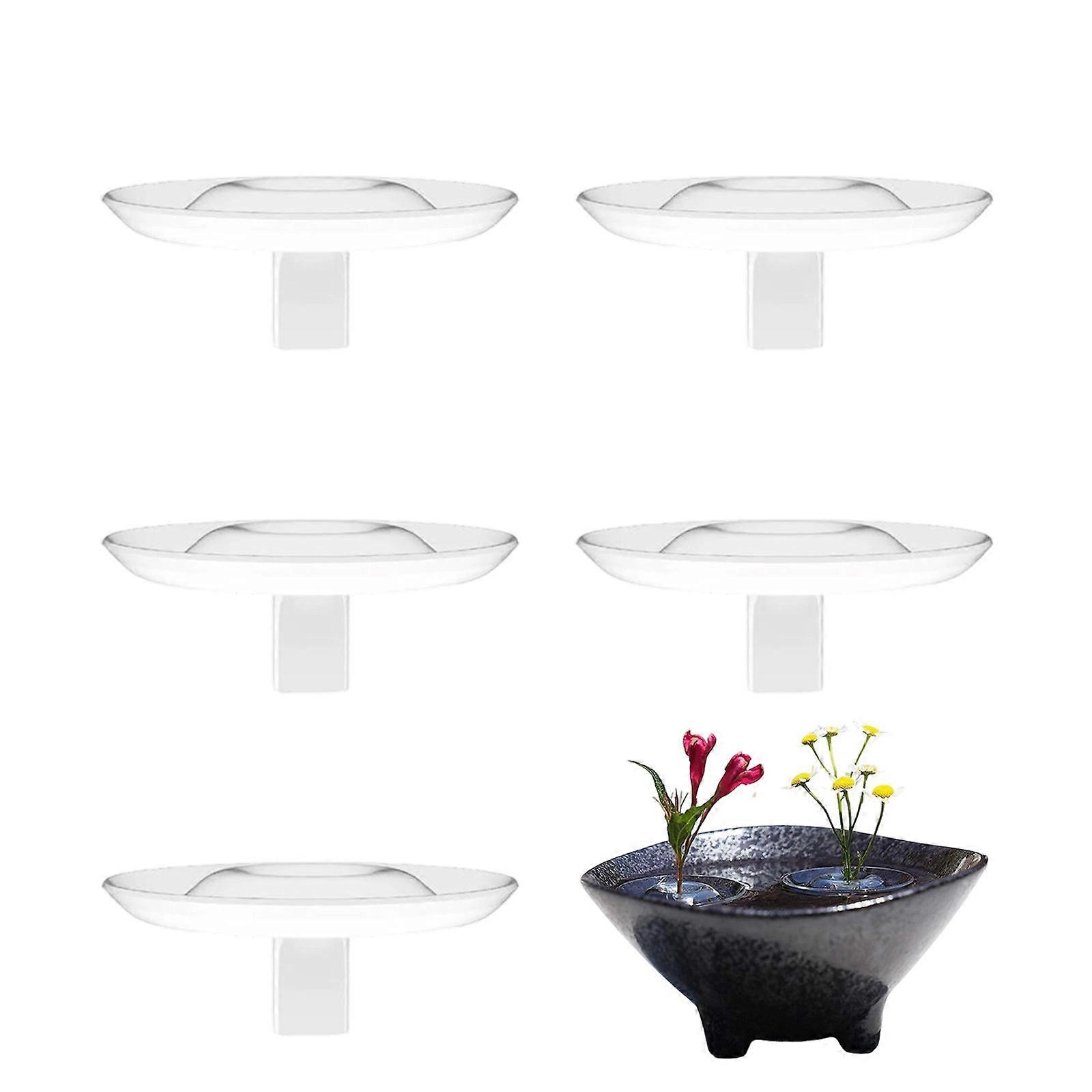 Floating Simple Flower Plug, Used for Bowls and Fish Tanks, Dynamic Rotating Floating Effect, Essential for Home Decoration.5pcs  M