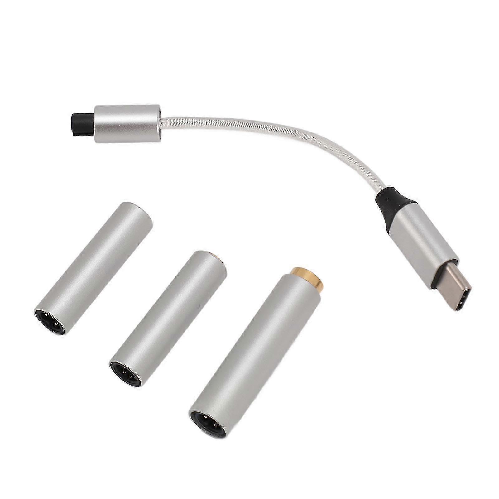 High-Res USB-C to 3.5/4.4mm Audio Adapter, 32bit/384kHz PCM,