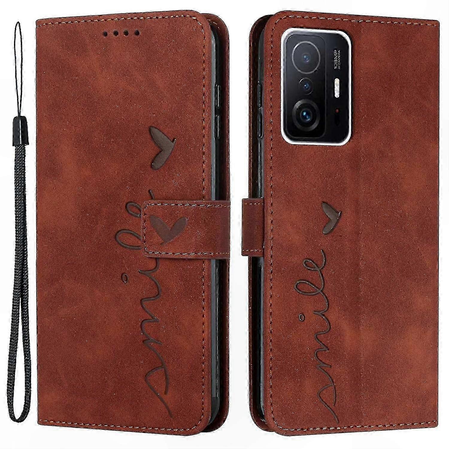 Soft Leather Case For 11t/11t Pro, Comfortable Grip, Elegant Red Finish