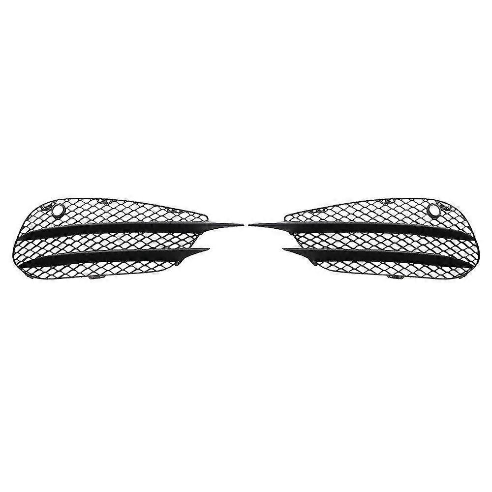 For W205 C-class C180 C200 C260 2015-2018 Set L+r Front Bumper Fog Lamp Grill Grille Insert Face Ba