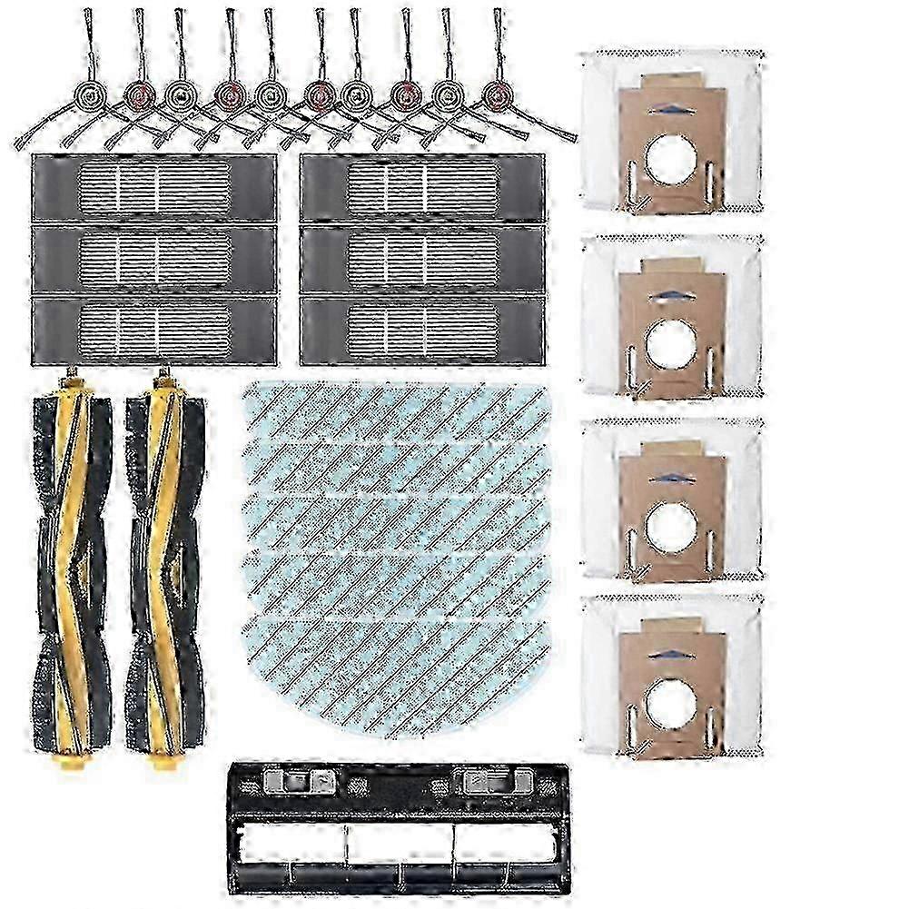 28PCS Replacement Parts for ECOVACS Deebot T9/T9max/T9power/T10 Robot Vacuum Cleaner - Brush, Dust Box & Filter Set