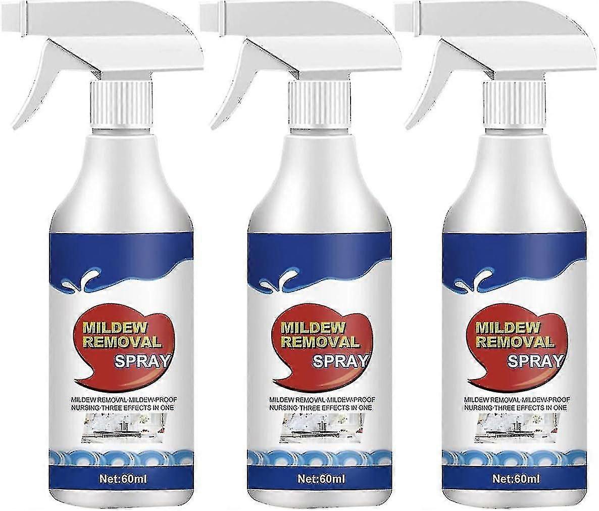 Spray removedor de moho para paredes, 60 ml. Spray antimoho, desincrustante para paredes, azulejos, suelos, lavabos, bañeras e inodoros - Shengx