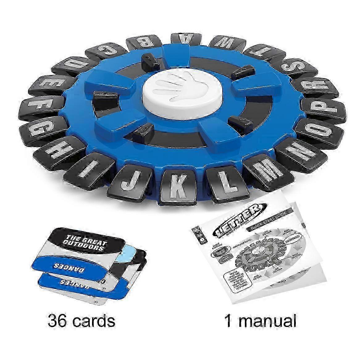 Alphabet Game Turntable English Board Game Family Interactive Board Puzzle Table Toy