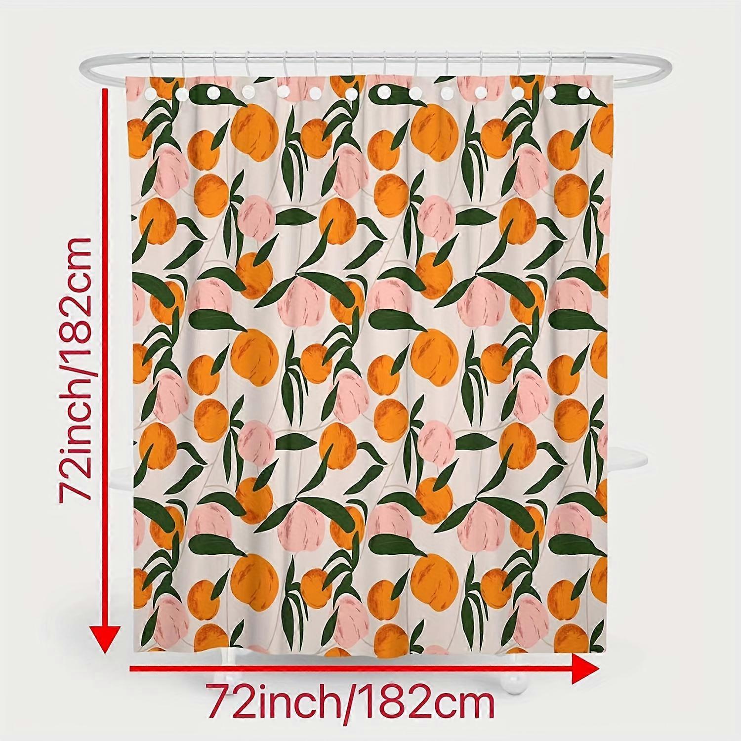 Brighten Up Your Bathroom With This Vibrant Orange compatible with Apple Shower Curtain And 12 Hooks!