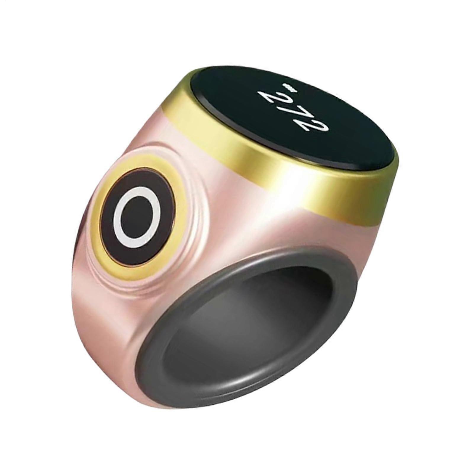 Finger Counter Clicker Ergonomic Waterproof Ring Rose Gold for Indoor Walking Counting Golf Math Classroom Exercise