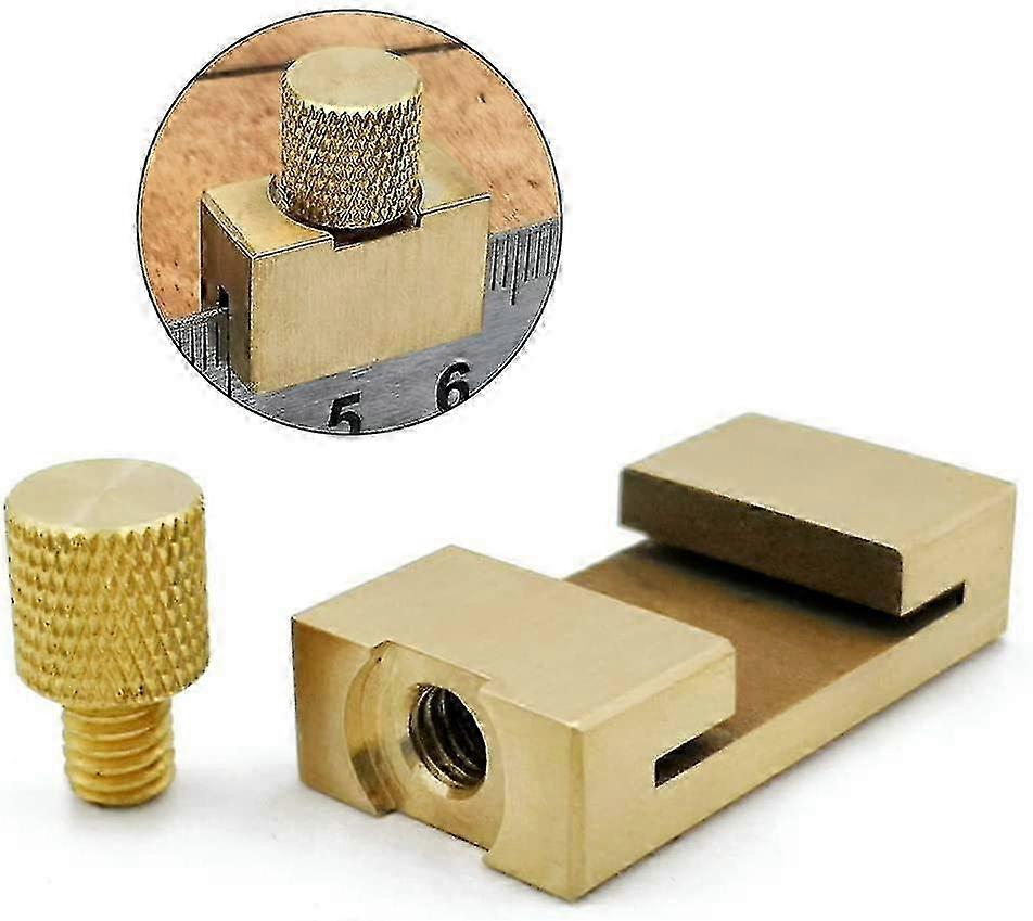 Stainless Steel Positioning Ruler, Ruler Tool Brass Steel Ruler Block, Ruler Stop, Marking Ruler 30, Marking Tool, for Woodworking DIY Carpenter Craft