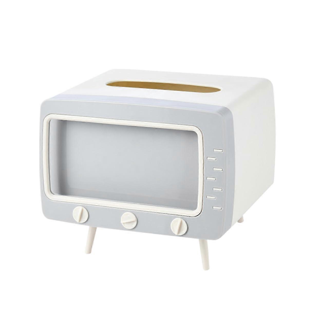 Multifunctional Mobile Phone Storage Rack TV Shape Tissue Box Holder Material