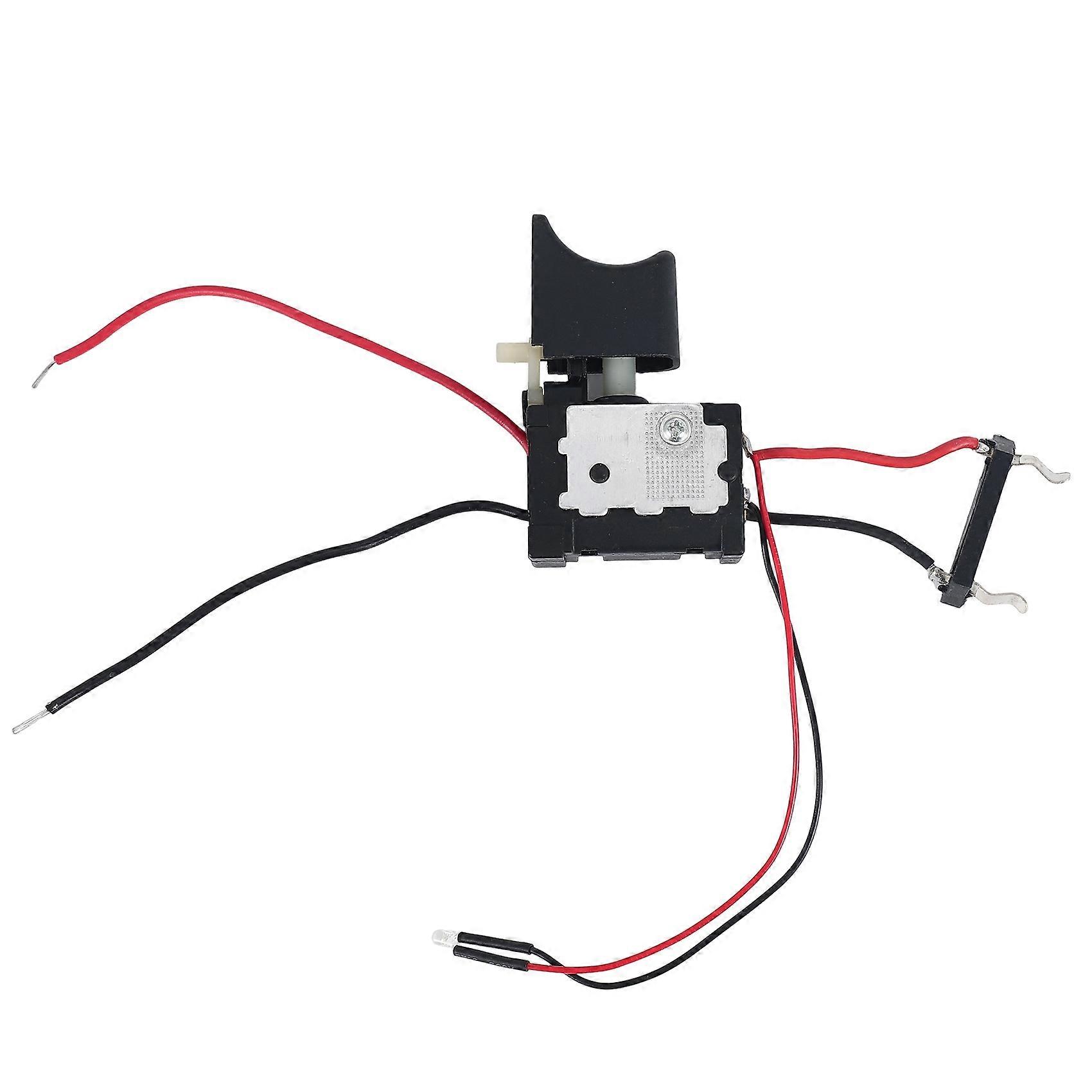 DC 7.2 V - 24 V 16A Electric Drill Control Switch Cordless Trigger Switch with Small Light for Power Tool