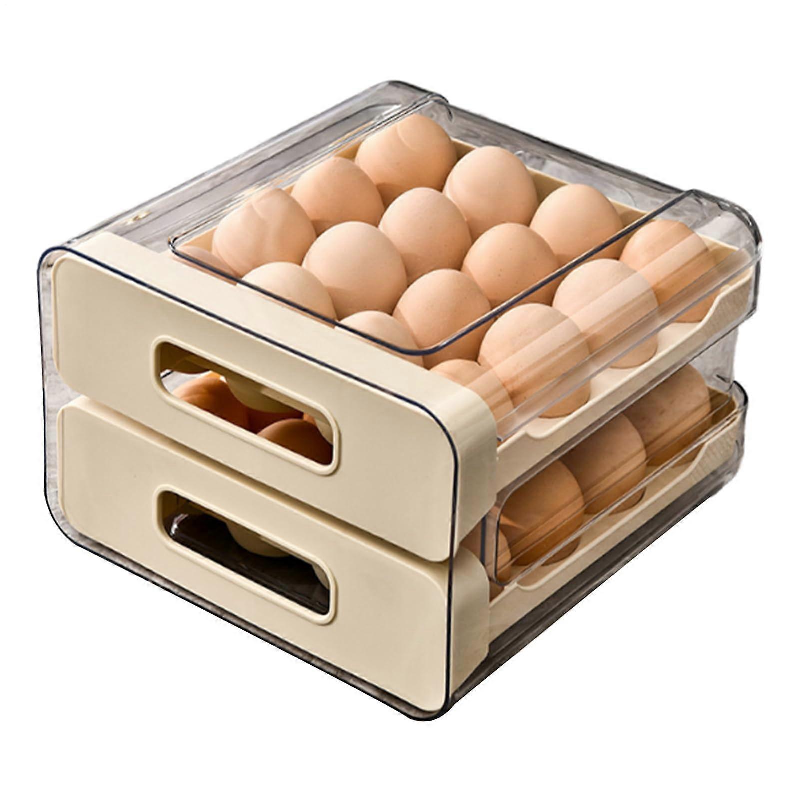 Egg Storage Organizer Drawer with Slide Design for Kitchen, Pantry, Fridge, Farmhouse, RV