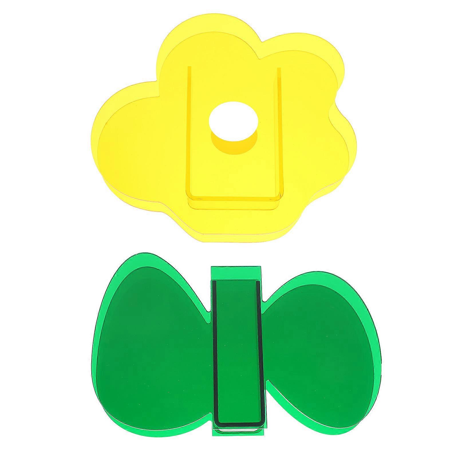 Acrylic Flower Shape Vase for Dried Flower Display 1Set