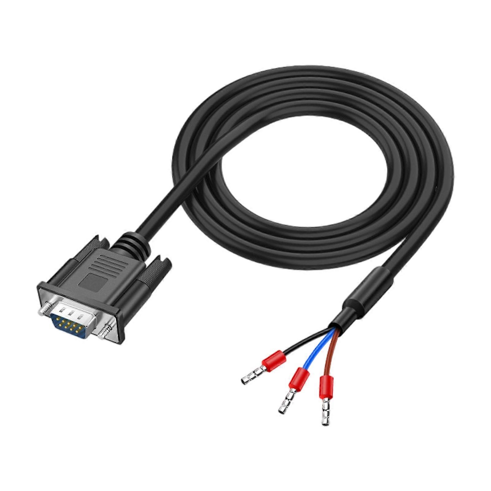 9 Pin Male DB9s Serial Port Cable Featuring 3 Cores Structure and Tubular Terminal Connection Multicolor