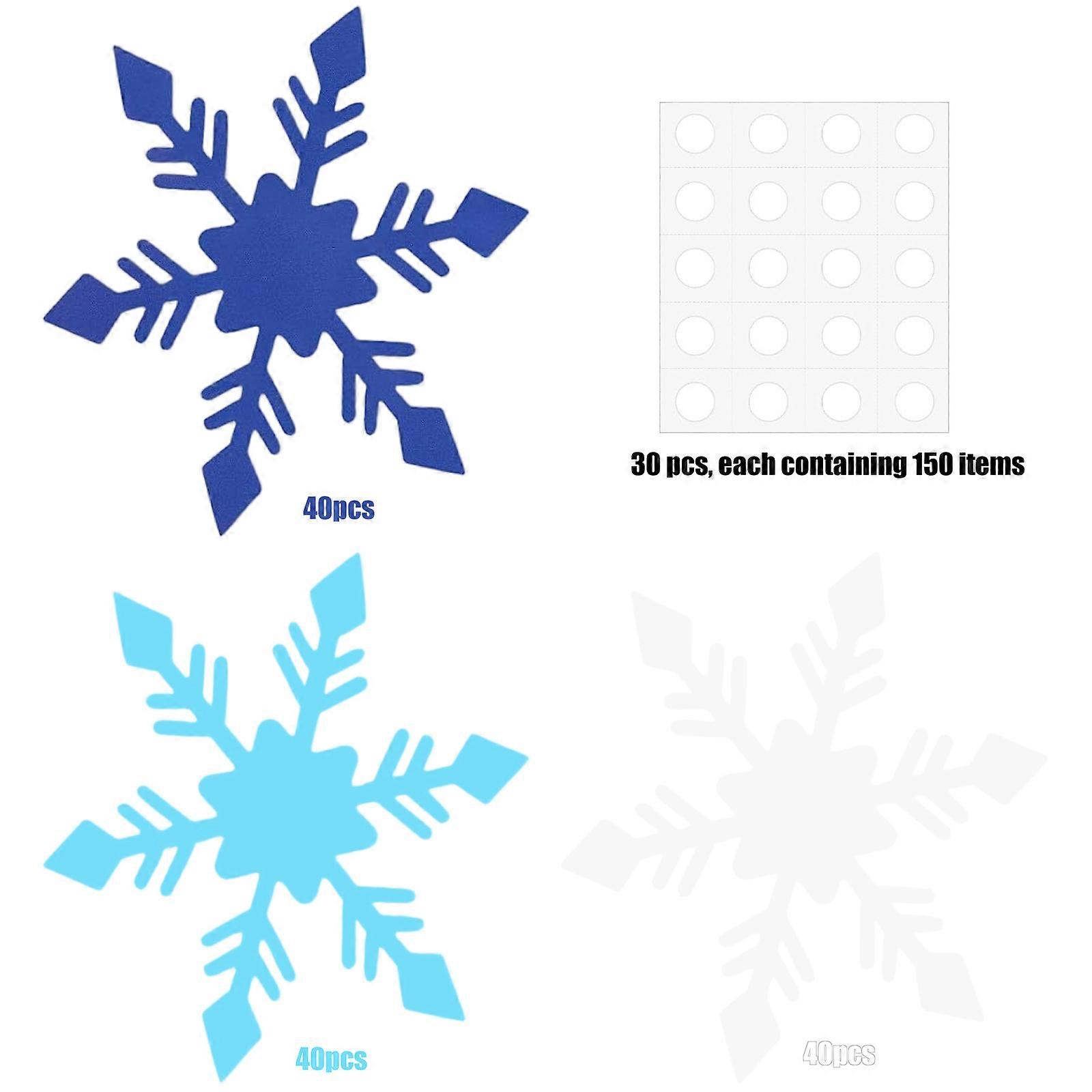 Pack Of 120 Holiday Recycled Paper Snowflakes Set Easy Cut Outs For Classroom Displays And Seasonal Handcraft Projects Multicolor