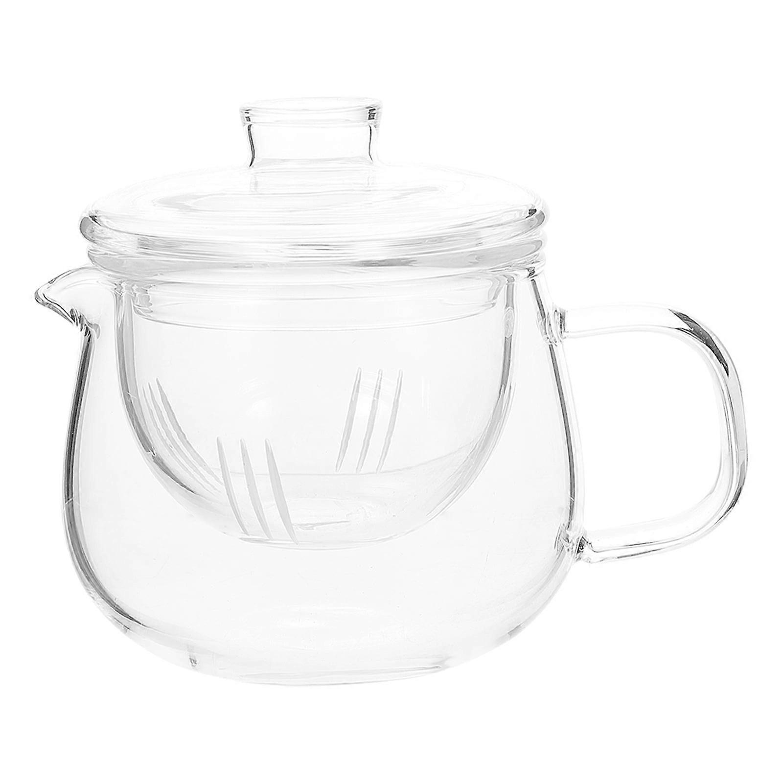 Transparent Tea Ware Handled Scented Tea Pot Tearoom Heat-Resistant Teapot