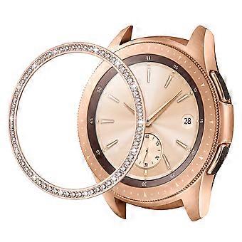 Strasslünette, Roségold, leichtgängige Drehung für Uhr