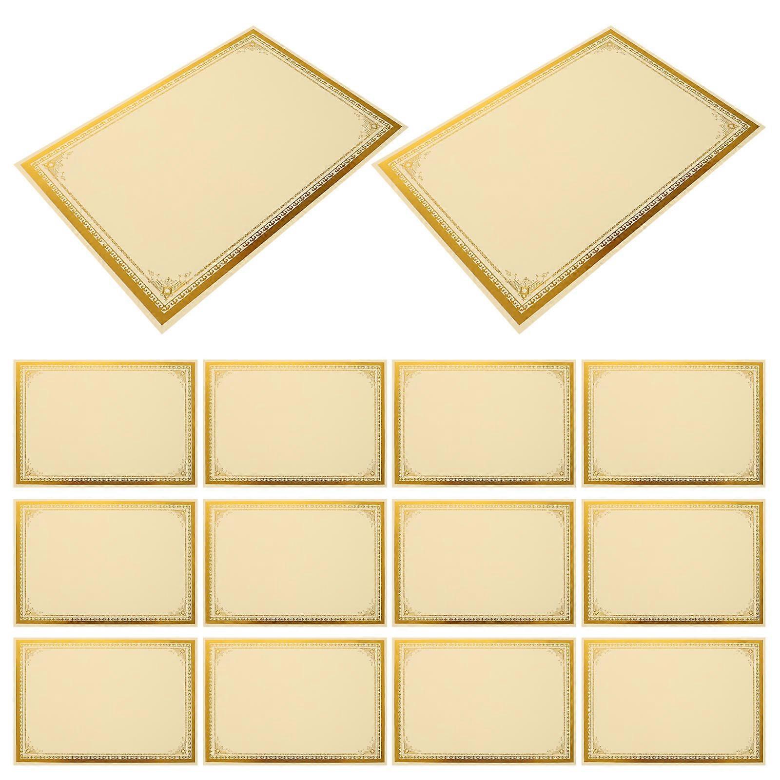 30PCS賞証明書用紙ブランクA4用紙卒業証書証明書用紙卒業式オフィススクール(250g金箔)