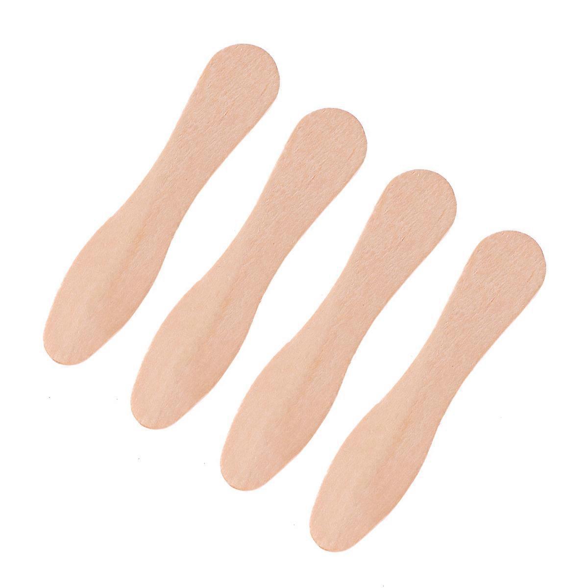 200pcs خشبية الآيس كريم ملاعق الخشب تذوق ملاعق المصاصة المجاذيف ملعقة