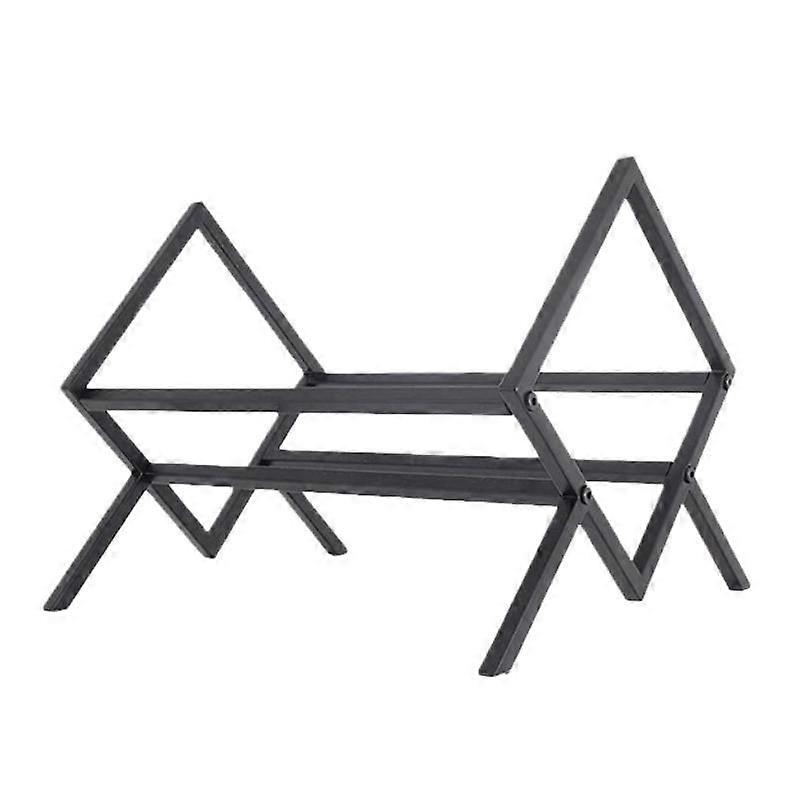 Desktop Iron Bookcase Vinyl Record Magazine Storage Rack