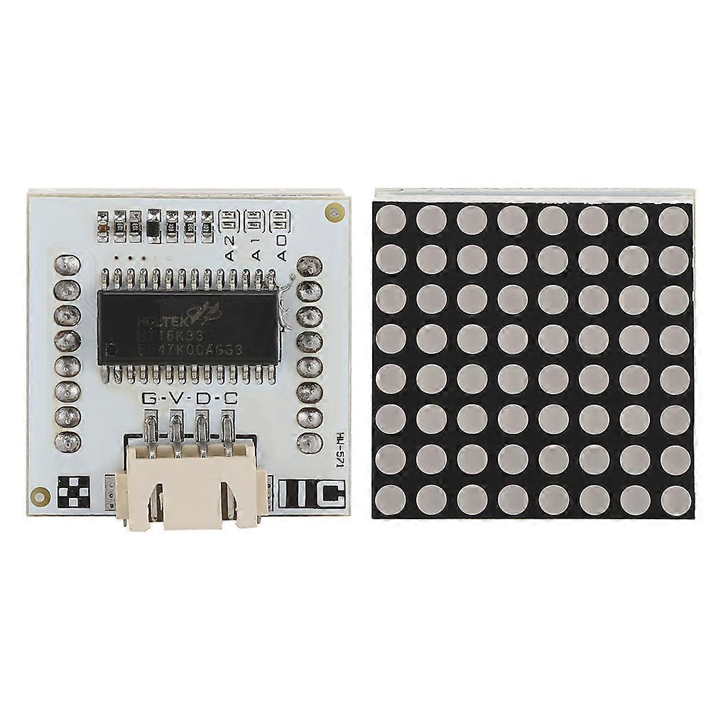 HW-572 I2C Dot Matrix Module 8x8 Digital Signal XH2.54x4 Terminal LED Dot Matrix Module
