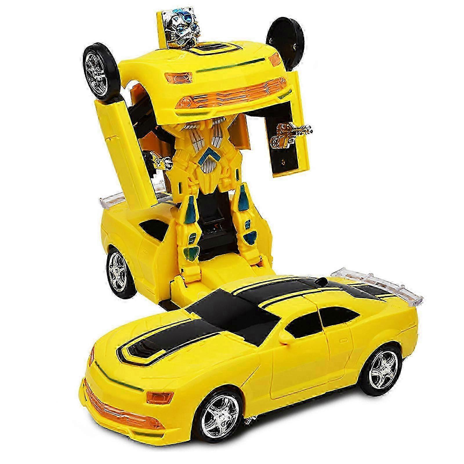 e Smart Remote Control Transforming Car Robot -automatic Transformation The Ultimate Toy For Kids And Collectors Yellow Transformer Car