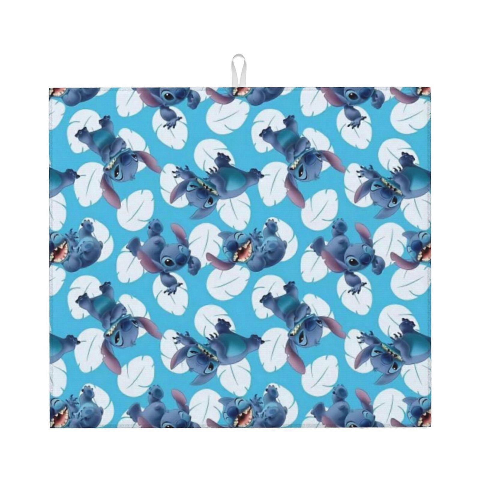 Stitch Dish Drying Mat For Kitchen Counter, Microfiber Dish Mat, Fast Absorbent Draining Pad