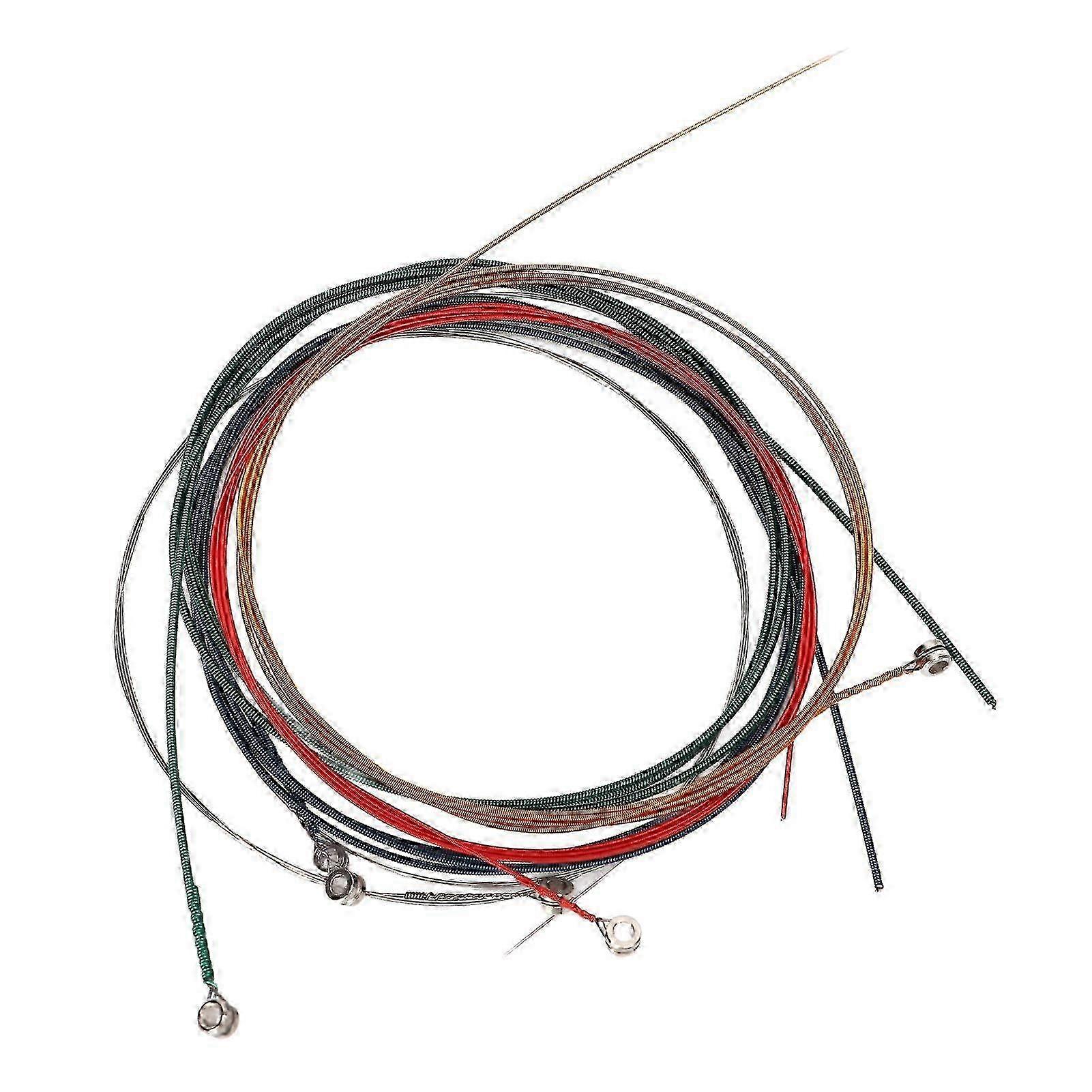 w 6Pcs Guitar String Copper Alloy Rust Proof Easy Playing Multicolour Professional Acoustic Guitar String