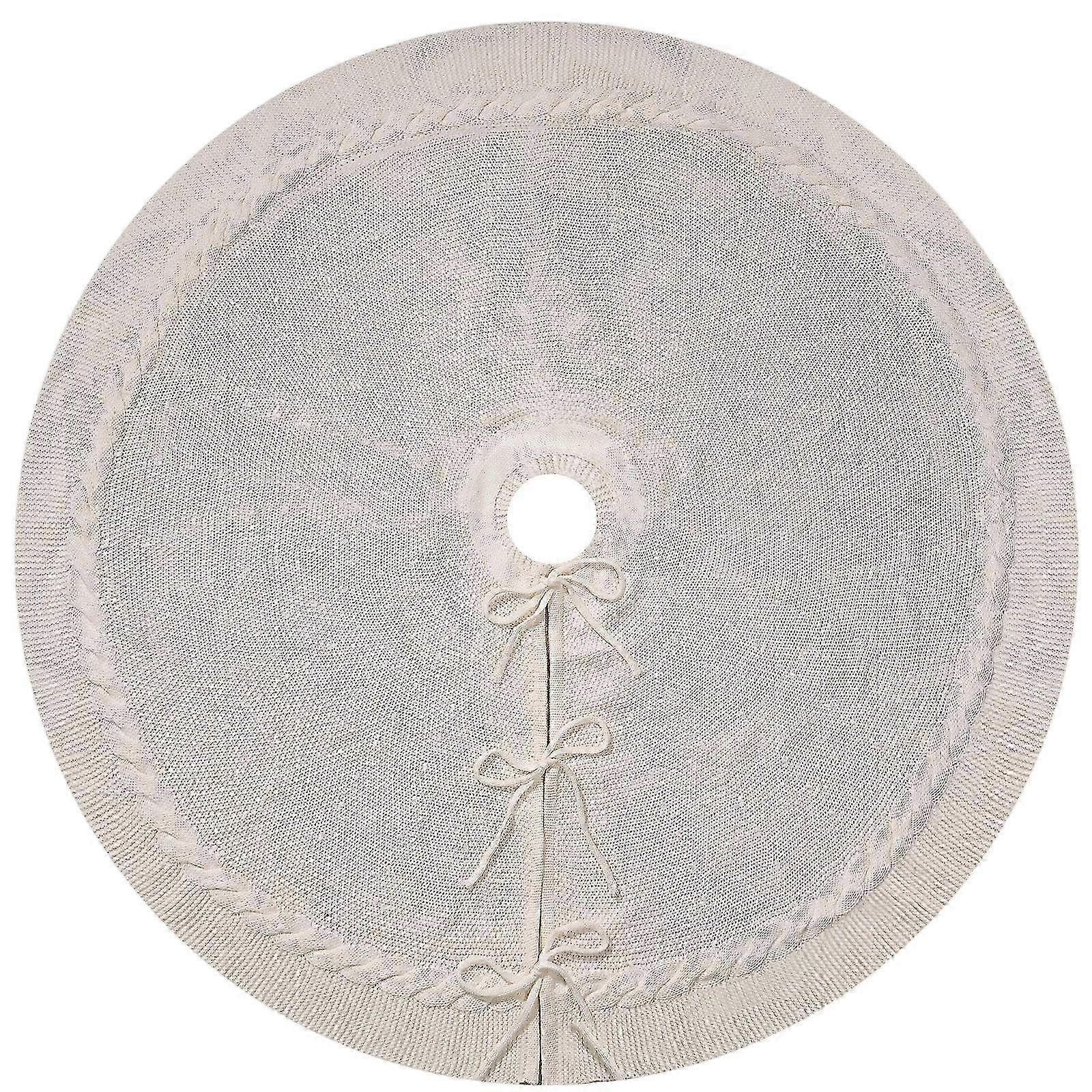 Christmas decoration tree skirt knitted fabric available in different sizes and color choices