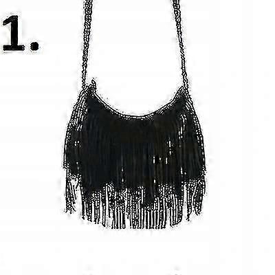 حقيبة يد جميلة مع هوامش 2 أنواع من جلد الغزال