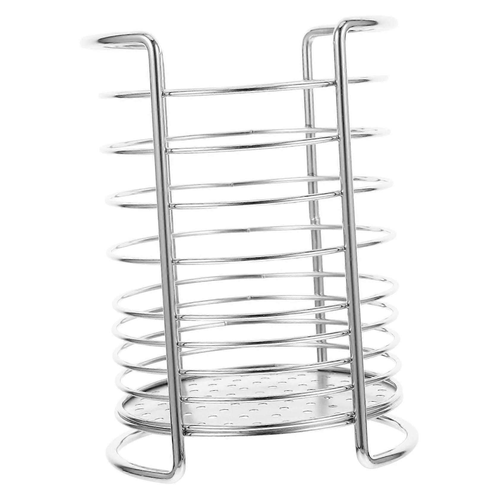 Kitchen Utensil Holder with SpaceSaving Design and Chopstick Slot, Modern Countertop Corner Shelf